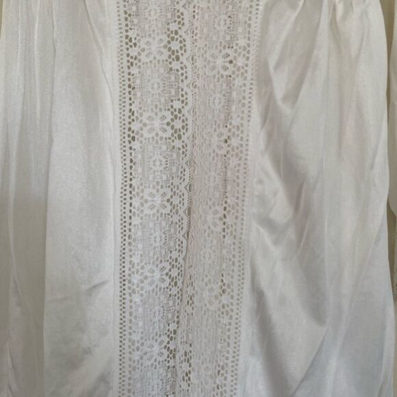 Aristocraft by Superior Vintage Robe Cottage White Lace Trim Large Fits Small - Picture 5 of 14